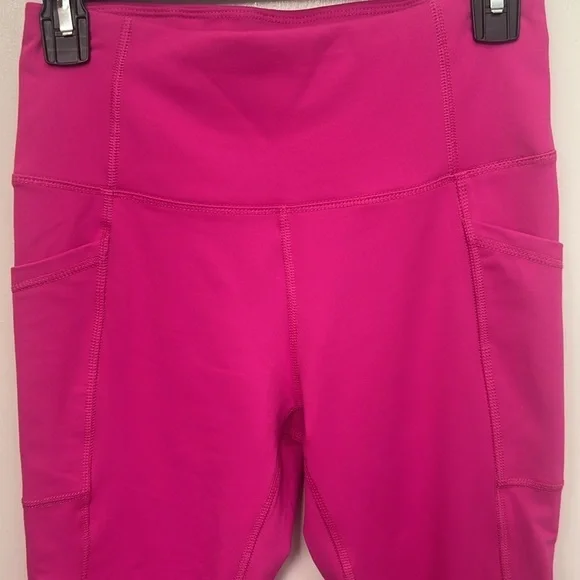 Layers 8 Pink Leggings, 21” Inseam, side pockets, legs are rounded, Sz S - Picture 2 of 14